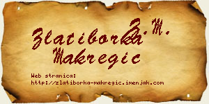 Zlatiborka Makregić vizit kartica